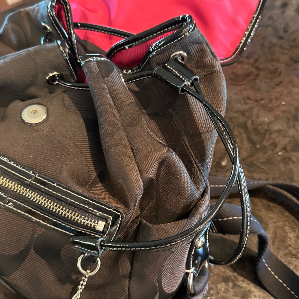Coach Black Backpack - image 8
